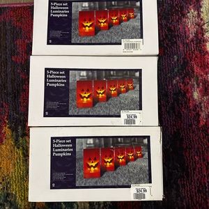 5 piece set Halloween Luminaries Pumpkins